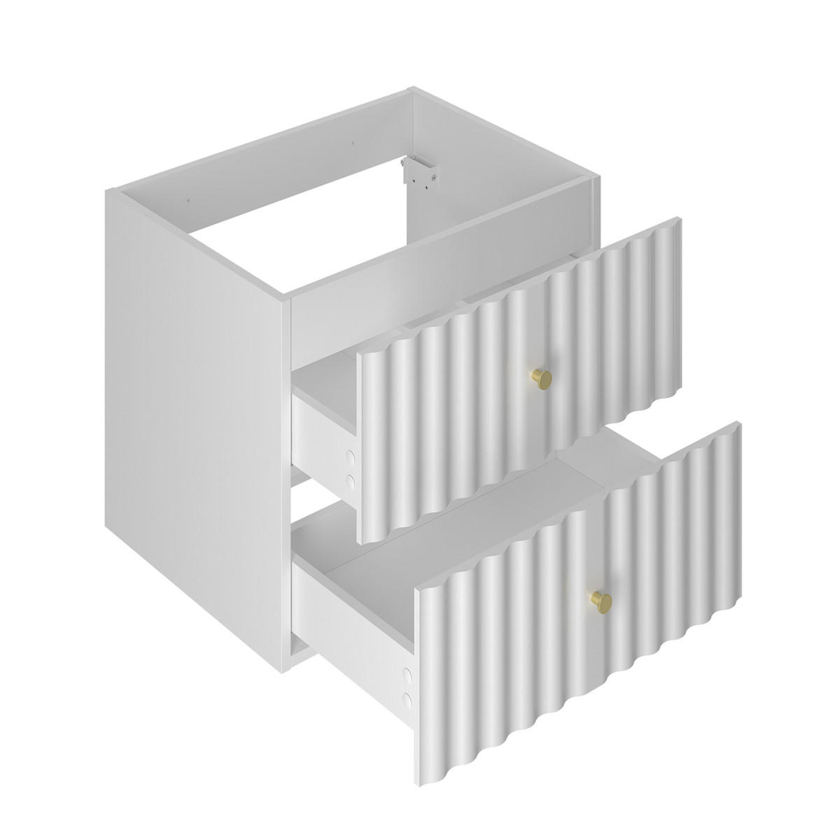 WASCHTISCHUNTERSCHRANK 60cm Izae Weiß - Weiß, Holzwerkstoff (60/50/45.8cm) - Petits-meubles