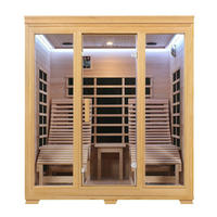 INFRAROTKABINE Billund mit Dual-Heizsystem & Hemlockholz - Naturfarben, Holz (170/190/190cm) - Artsauna