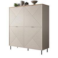 HIGHBOARD Kaschmir, Evoke Eiche 124 x 135 cm, Kommode in modernem Design - Kaschmir/Eichefarben, Holzwerkstoff/Metall (124/135/40cm) - Inn.Furn
