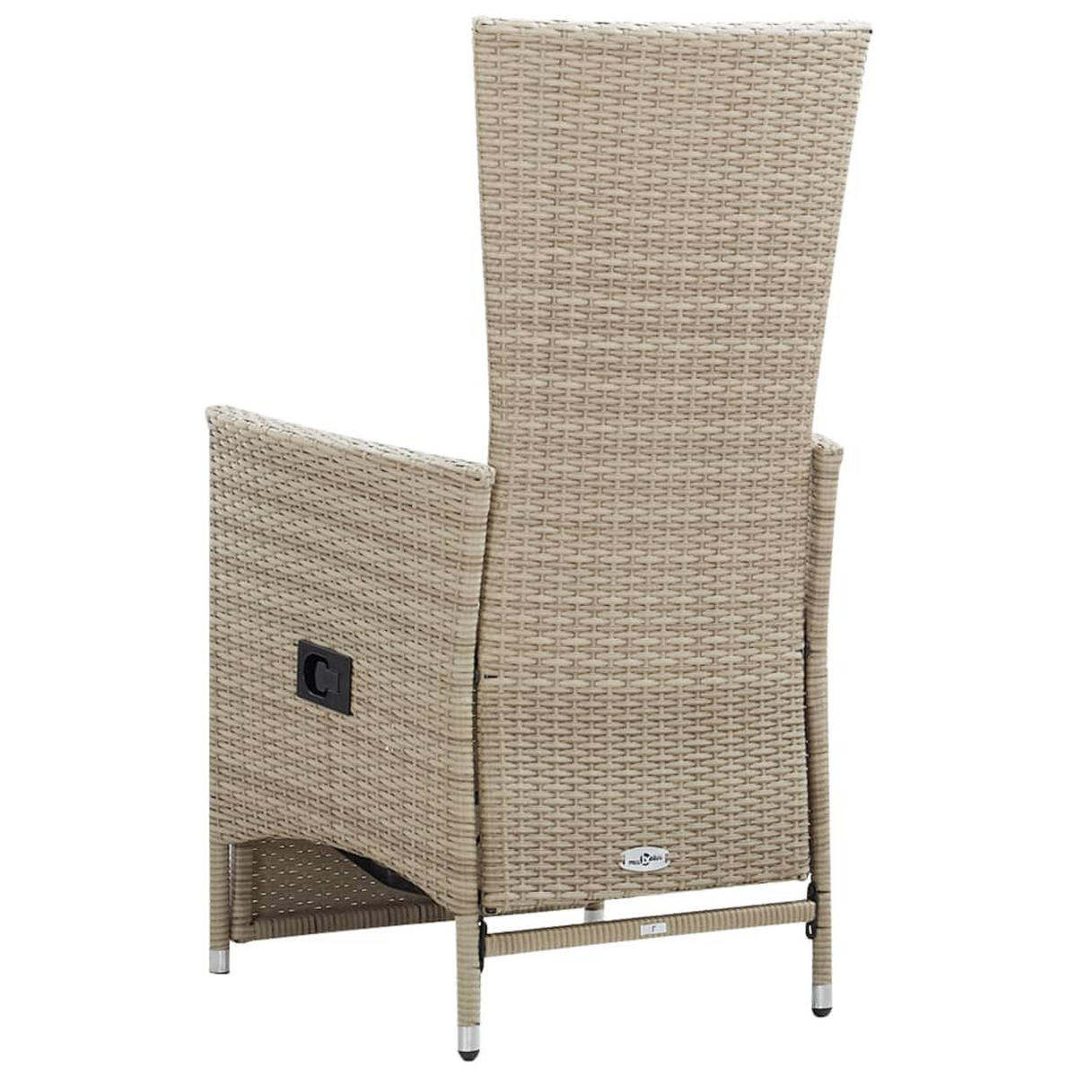 GARTEN-LIEGESTÜHLE 2 Stk. mit Auflagen Poly Rattan Beige - Beige, Holz (58/108/62cm) - furnicato