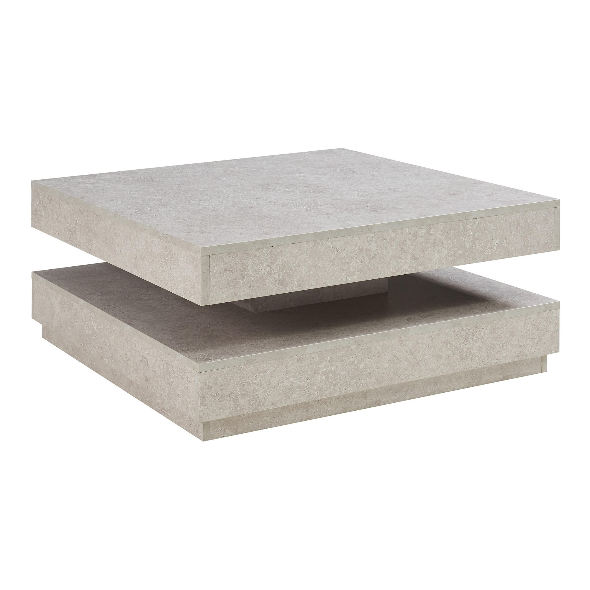 COUCHTISCH Florenz 76/76/38 cm - Graubraun, Holzwerkstoff (76/76/38cm) - [en.casa]