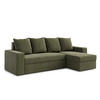 ECKSOFA L Form Climpy Olivgrün 242/145/98 cm – mit Schlaffunktion und Bettkasten - Schwarz/Grün, Kunststoff/Textil (242/145cm) - AX Living
