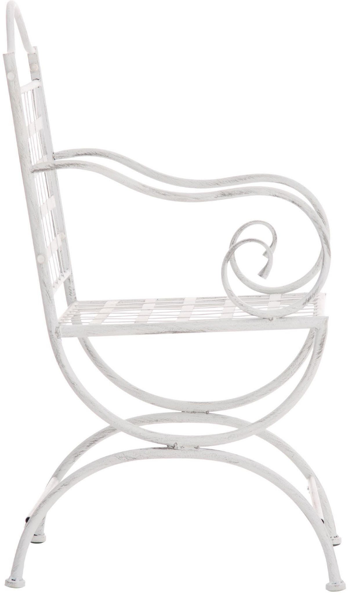 GARTENSTUHL Metall Antik Weiß - Weiß, Metall (56/92/53cm) - CLP