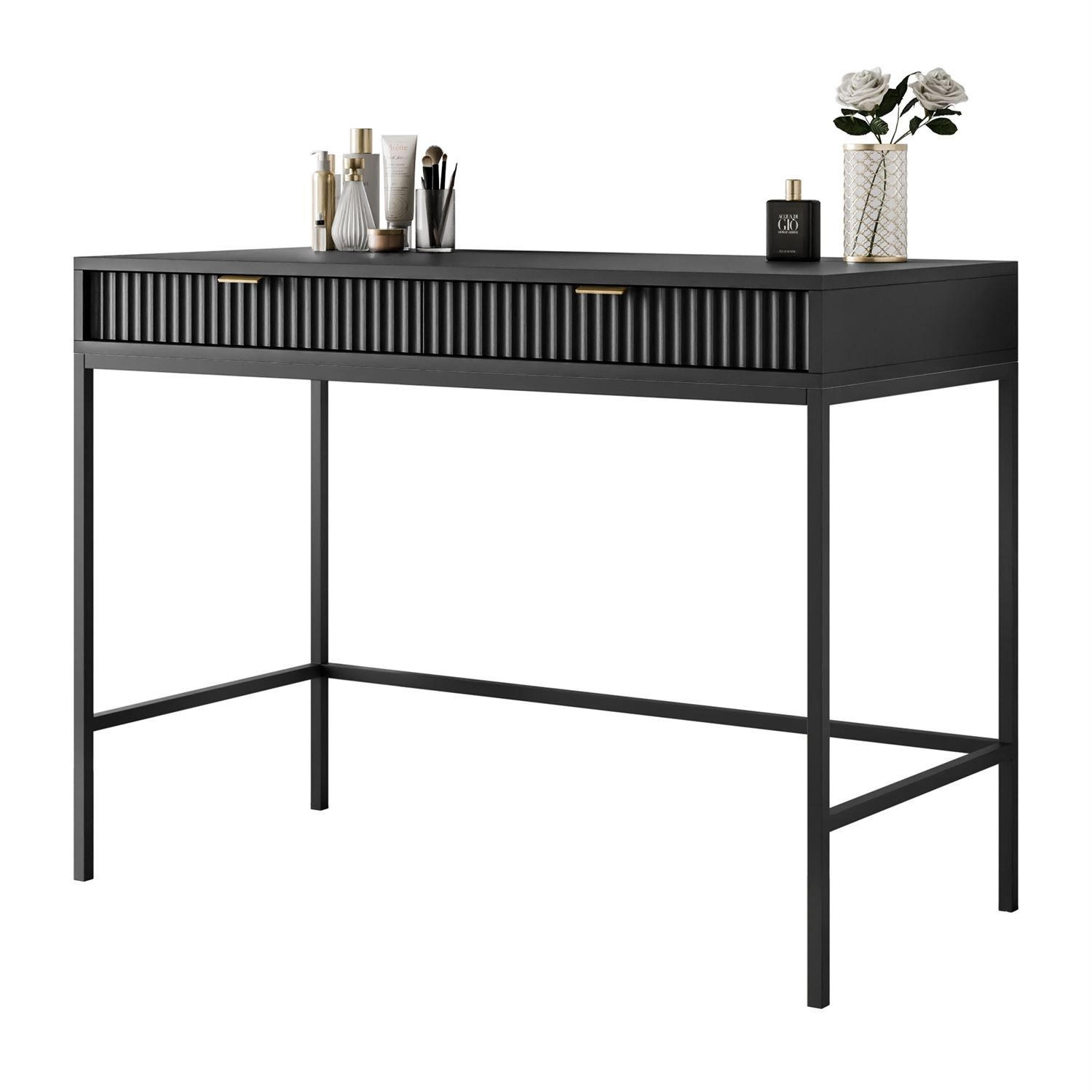 KONSOLENTISCH CORTADO T104 SCHWARZ - Schwarz, Holzwerkstoff (50/104/78cm) - Lookway