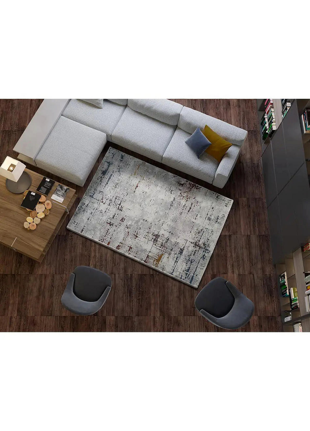 WEBTEPPICH Grau / Mehrfarbig Graceful 120/170 cm - Multicolor/Grau, Naturmaterialien/Textil (120/170cm) - Atticgo