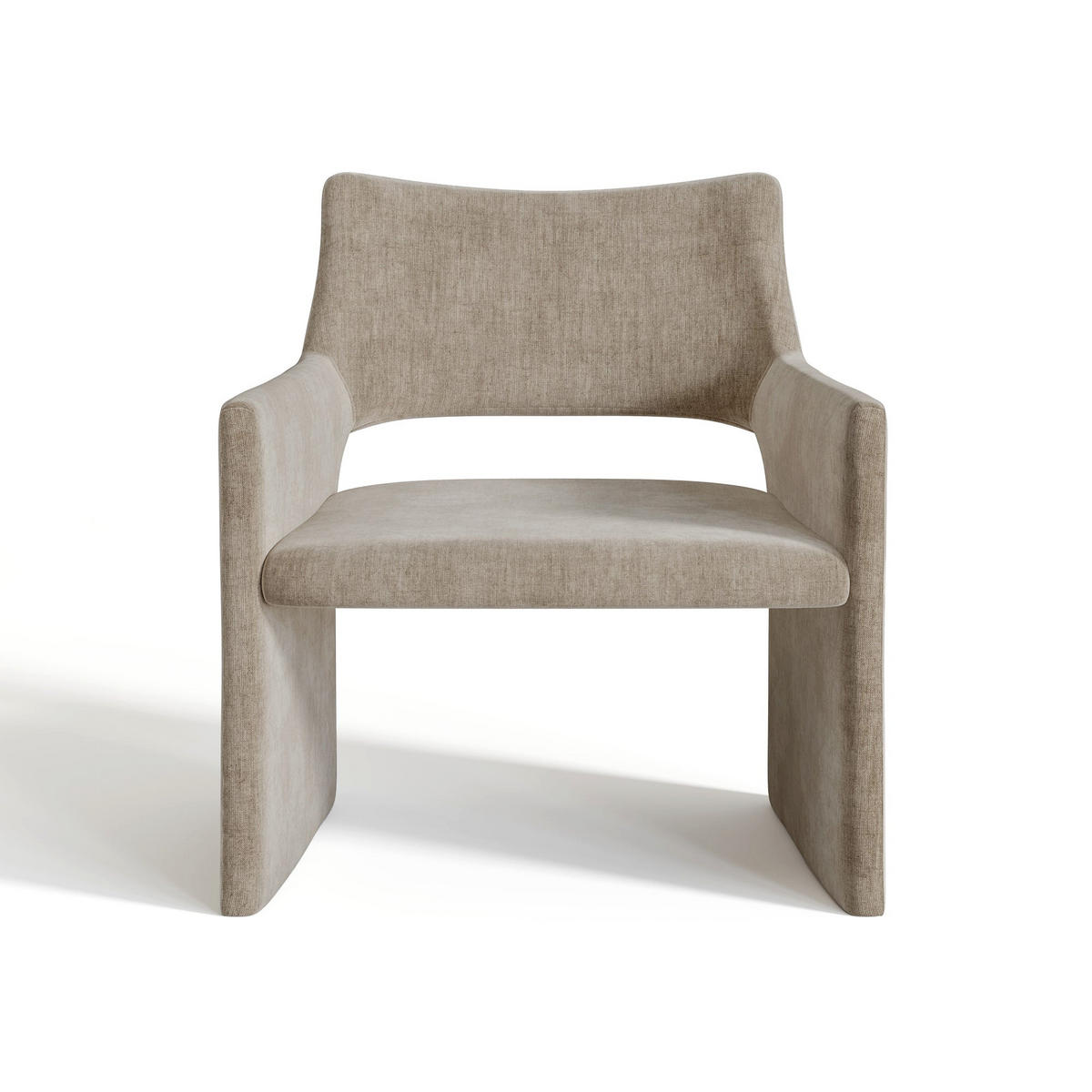 ESSZIMMERSTUHL Samt Taupe 73cm - Taupe, Textil (73/74/71cm) - Sia Home