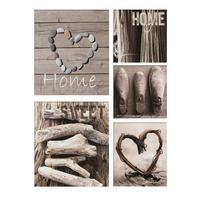 LEINWANDBILD Home Sweet Home - Grau - 60x80 cm - Grau, Holzwerkstoff/Textil (60/3cm) - Art for the Home