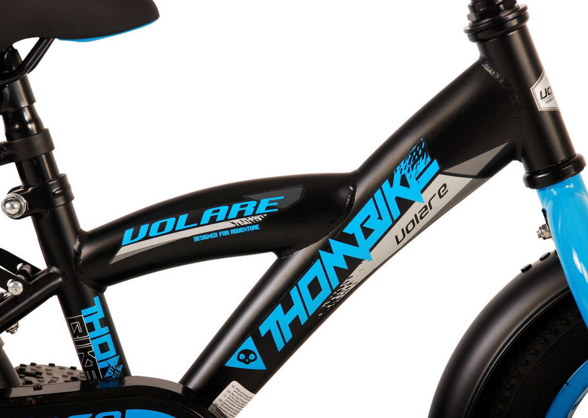 KINDERFAHRRAD Thornbike - Jungen - 12 Zoll - Rücktritt + Handbremse - Schwarz/Blau - Blau/Schwarz, Metall (45cm) - TPFSports
