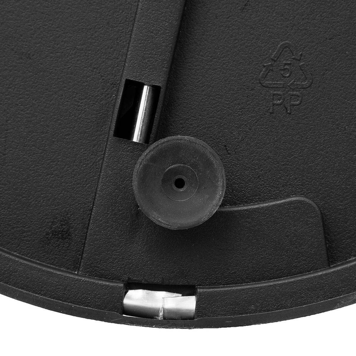 ABFALLEIMER Modern Color, Stahl, Bambus, Kunststoff, Schwarz, 30 Liter - Schwarz, Metall (29.2/59.5/37.7cm) - 5five Simply Smart