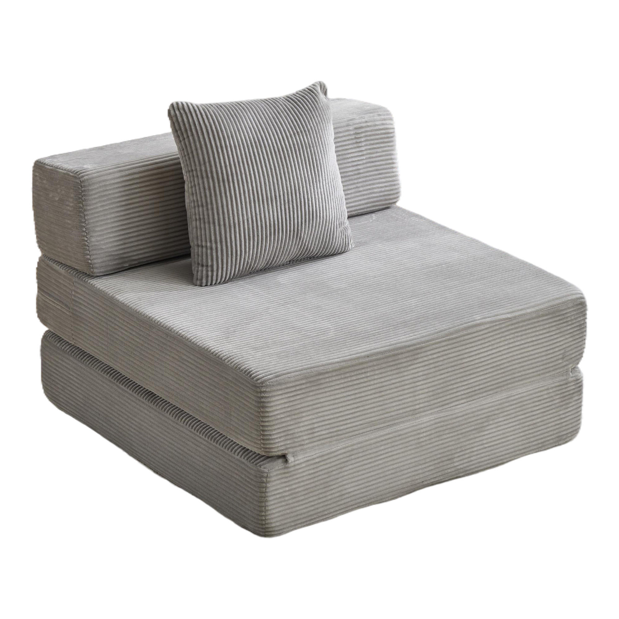 ComfortXL Schlafsofa Hellgrau 92.5x60x92.5 cm