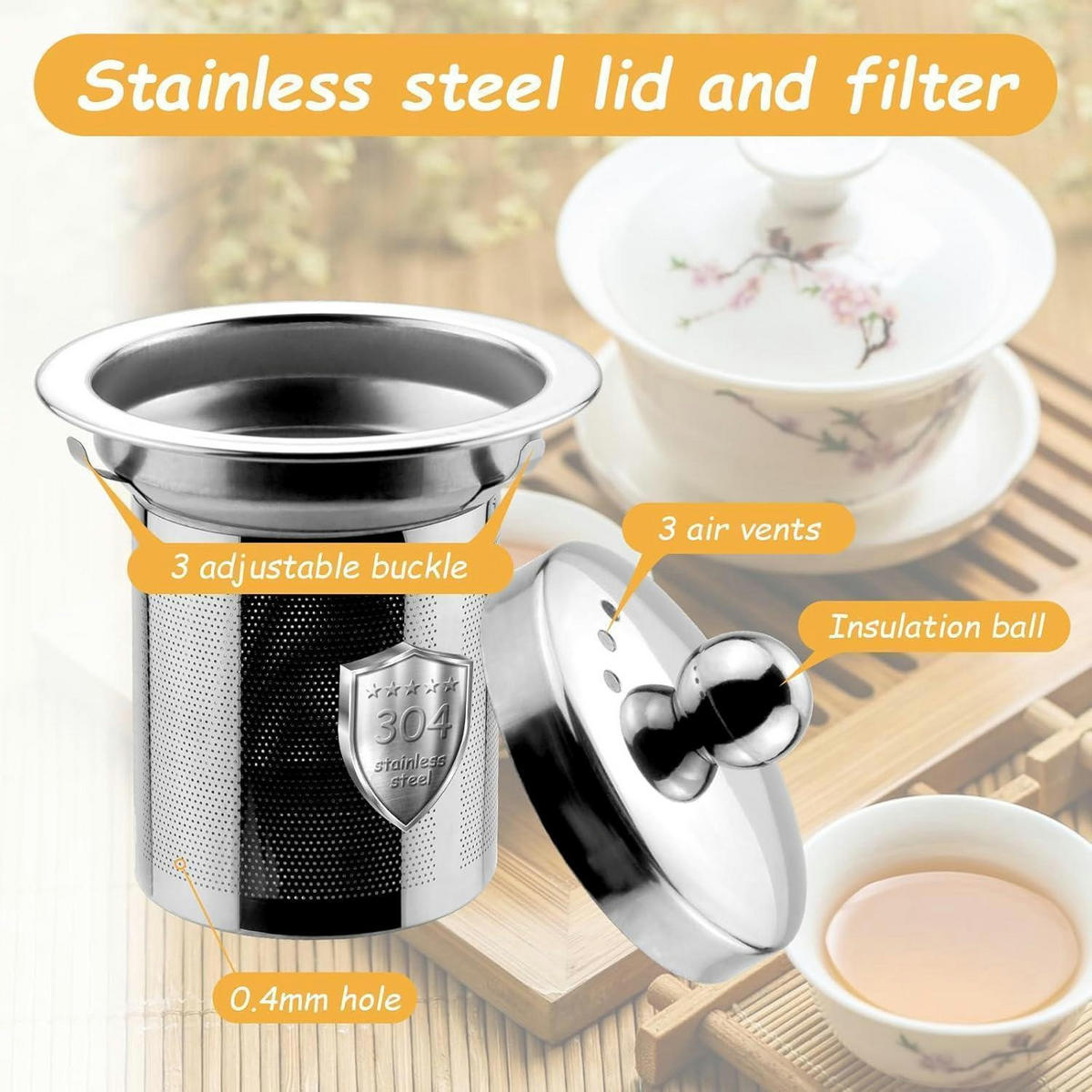 TEEKANNE Glas 800ml mit Edelstahl-Filter - Transparent, Glas (14.5/15.5cm)