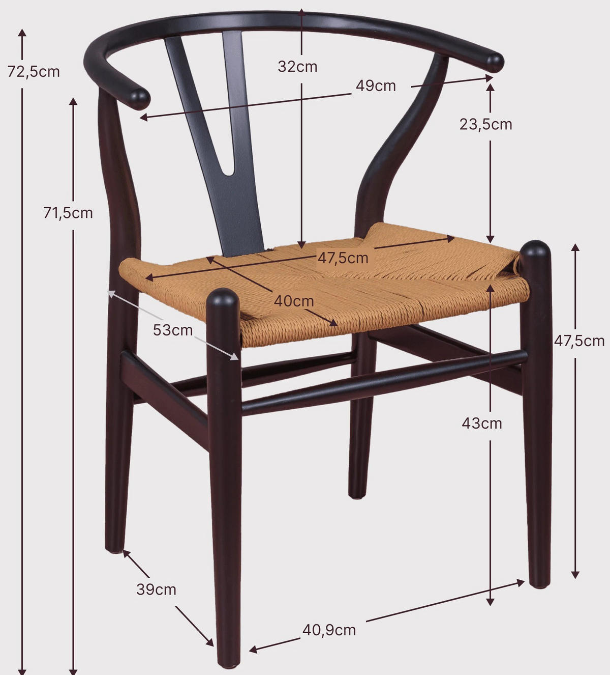 STUHL Holz Schwarz - Schwarz, Holz (49/73/53cm) - Nest Dream