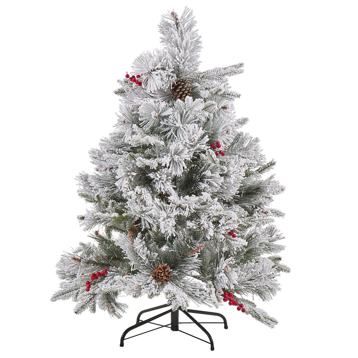 WEIHNACHTSBAUM 120 cm Weiß Masala - Weiß, Kunststoff (120cm) - Beliani