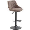 BARHOCKER Stoff taupe - Taupe/Schwarz, Textil/Metall (46/83/49cm) - CLP