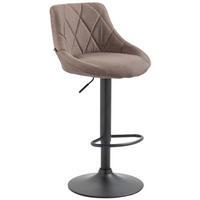 BARHOCKER Stoff taupe - Taupe/Schwarz, Textil/Metall (46/83/49cm) - CLP