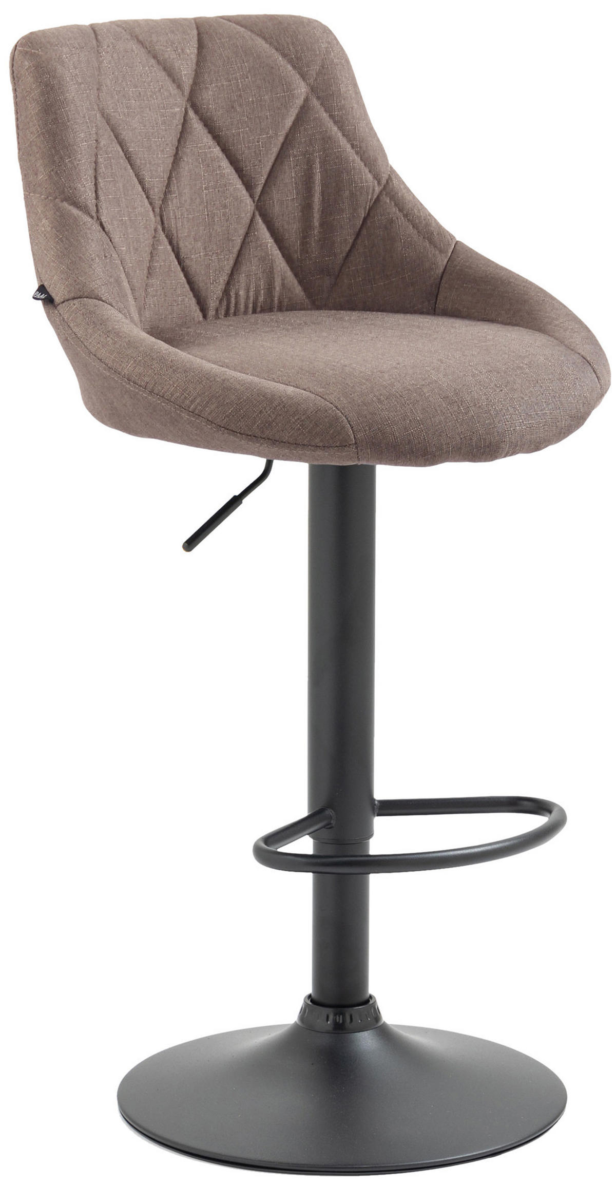 BARHOCKER Stoff taupe - Taupe/Schwarz, Textil/Metall (46/83/49cm) - CLP