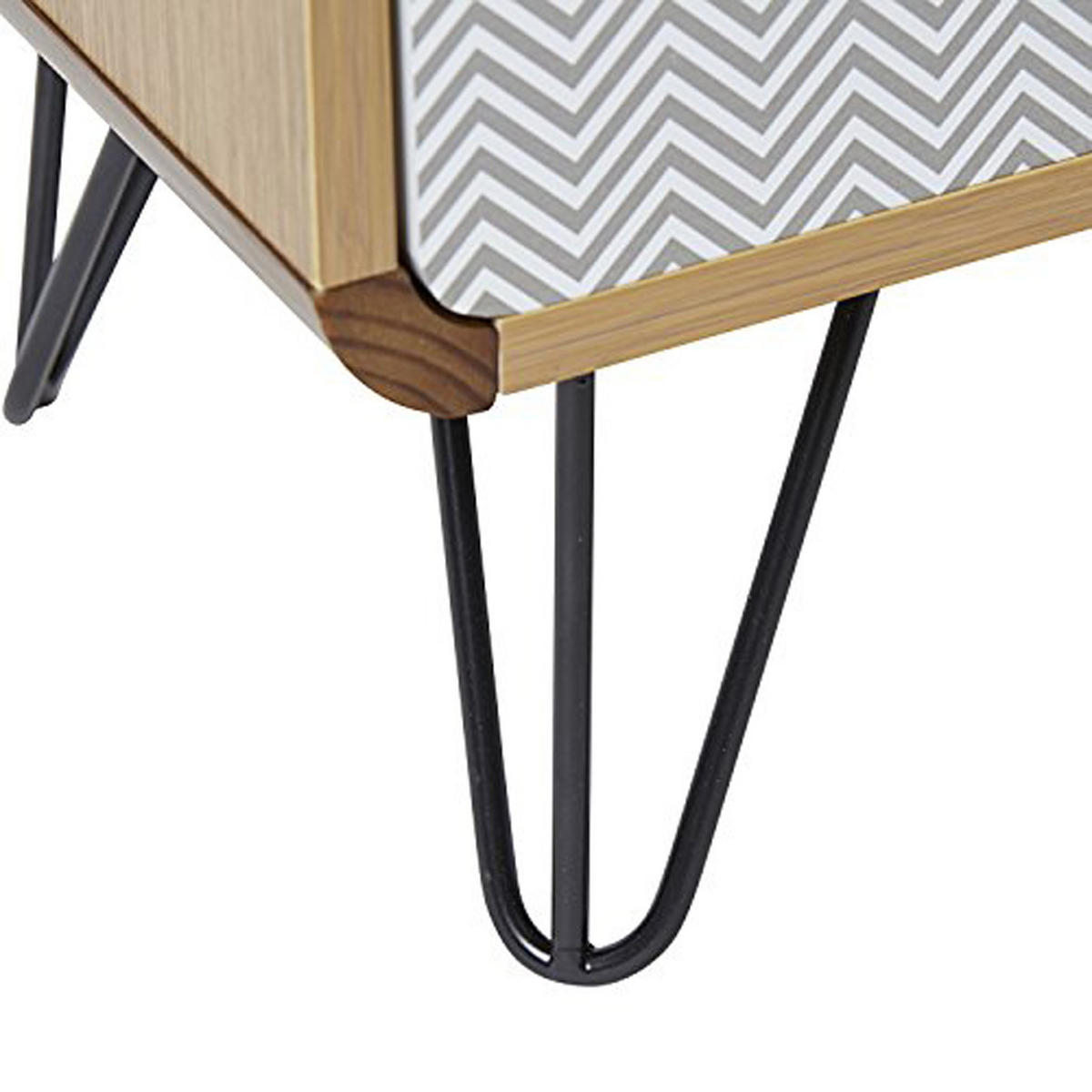 NACHTTISCH Buddha 2 Schubladen - Multicolor, Holzwerkstoff/Metall (40/65/30cm) - VS Venta-stock