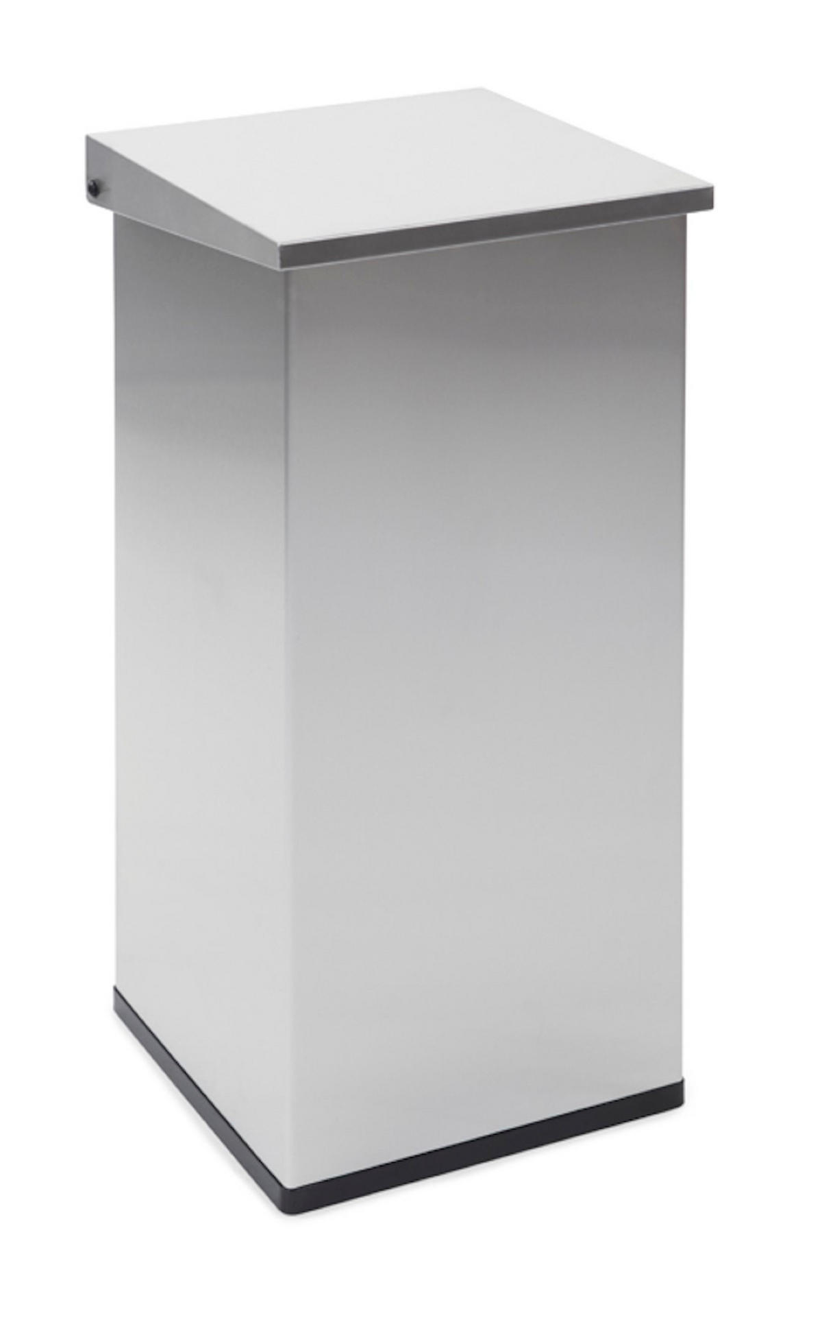 MÜLLEIMER Haiti Mit Softclose Hebedeckel 55 Liter Edelstahl & Silber - Silberfarben, Metall (30/60/30cm) - PROREGAL