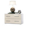 NACHTTISCH Kioto Front in Creme Hochglanz - Creme, Holzwerkstoff (60/35/35cm) - Vladon