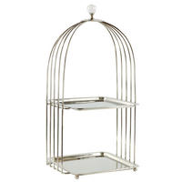 ETAGERE Cage 27x24x54cm - Silberfarben, Metall (27/54cm) - FURNARO