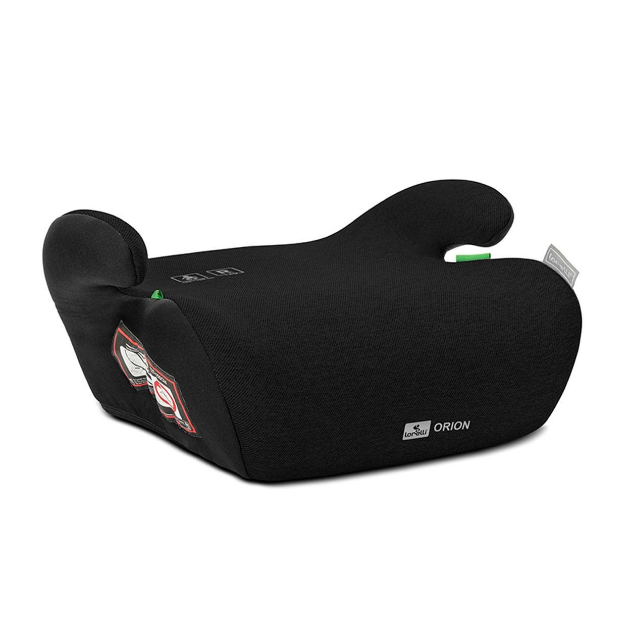 KINDERSITZE i-Size Orion schwarz uni (125-150cm) Boostersitz, Bezug waschbar - Schwarz, Kunststoff (43/20/37cm) - Lorelli