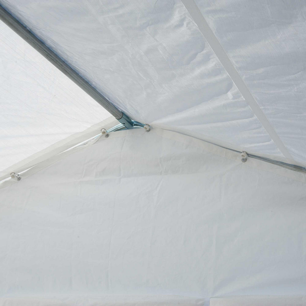 PAVILLON DE-12576 8x4 m mit 8 Fenstern Weiß - Weiß, Metall (400/280/800cm) - ComfortXL