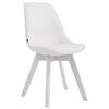 STUHL Lederlook Weiß - Weiß, Holz/Textil (48/84/55cm) - CLP