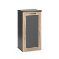 MIDISCHRANK Niko Anthrazit/Viking Oak 40 x 81.6 cm - Anthrazit, Holzwerkstoff (40/81.6/34.3cm) - Vicco