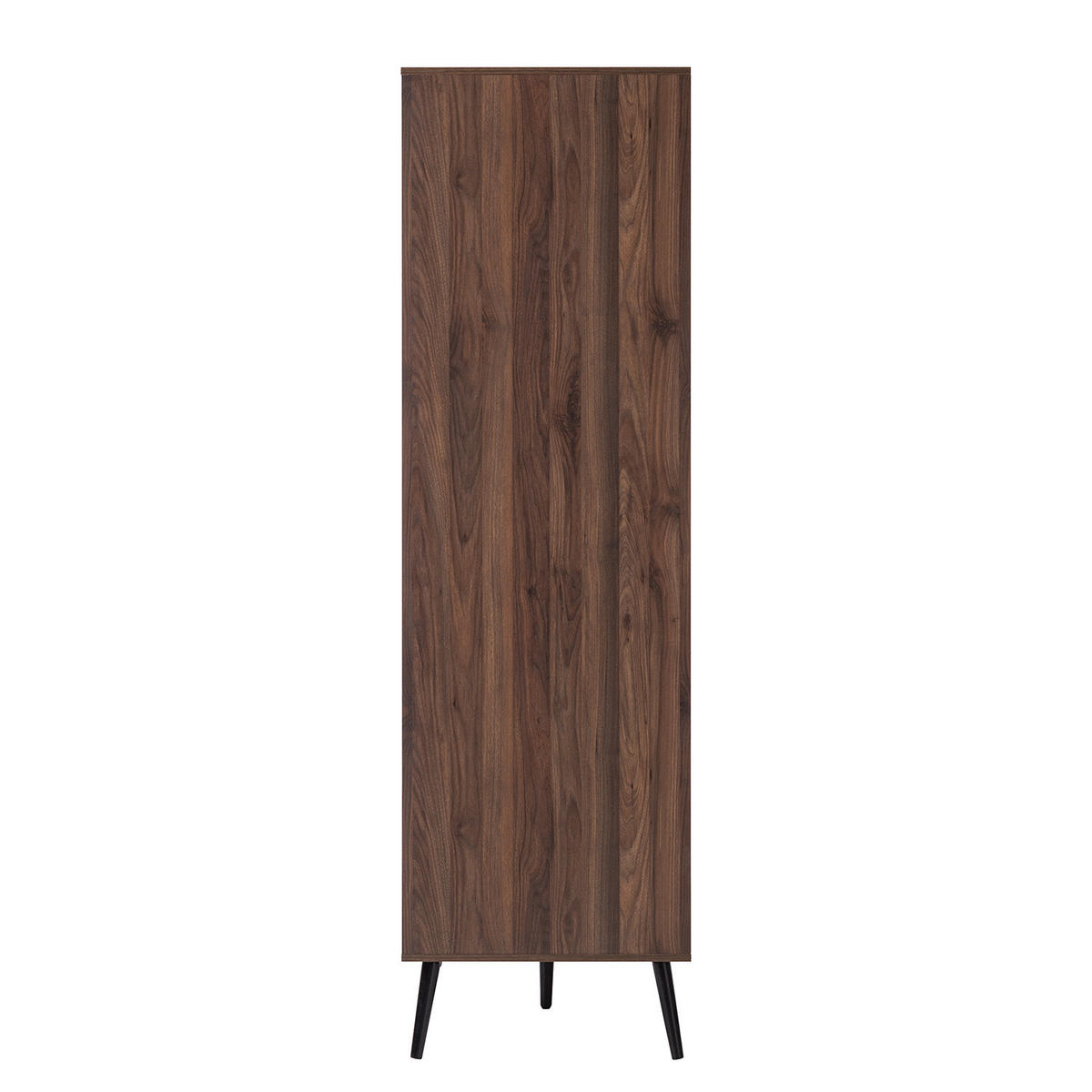 DREHTÜRENSCHRANK mit 2 Türen - Walnuss Dekor - Walnussfarben/Schwarz, Holz/Holzwerkstoff (99/200/58cm) - home24