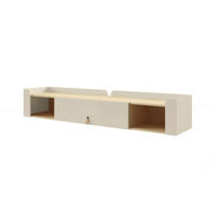 WANDREGAL SOVI 10 180 / 33 / 27 cm in Macadamia / Eiche Mavelie - Eichefarben/Beige, Holzwerkstoff (180/33/27cm) - Deine Möbel 24