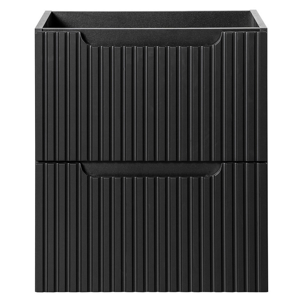 WASCHBECKENSCHRANK Newport-56 - Schwarz, Holzwerkstoff (50/57/39cm) - Lomado