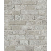 TAPETE Backstein-Optik 53 cm x 10 m - Grau, Papier (53/1000cm) - Sanders & Sanders