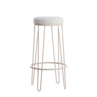 BARHOCKER Alice Weiß 41/41/73 cm - Creme/Weiß, Textil (41/73/41cm) - Light & Living