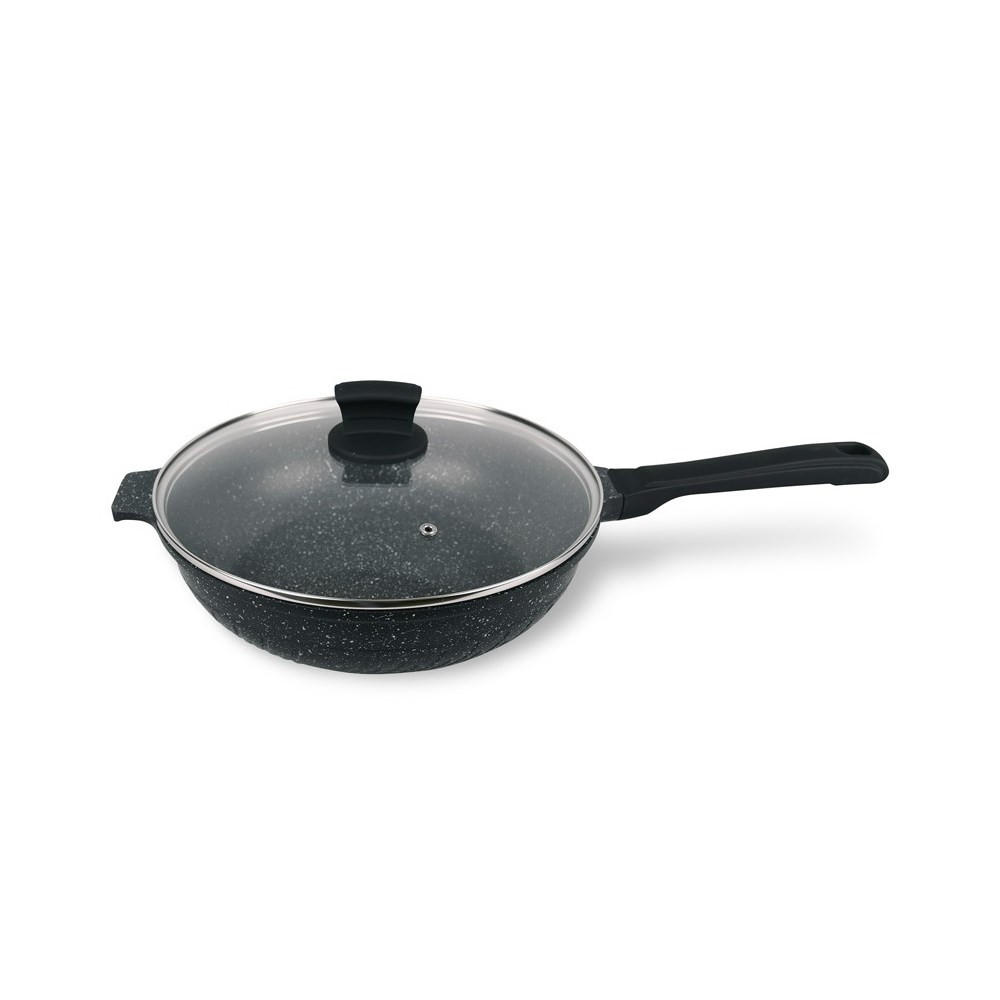 PFANNE Schwarz 47/28/8 cm MR122628 - Schwarz, Metall (28cm) - Maestro 