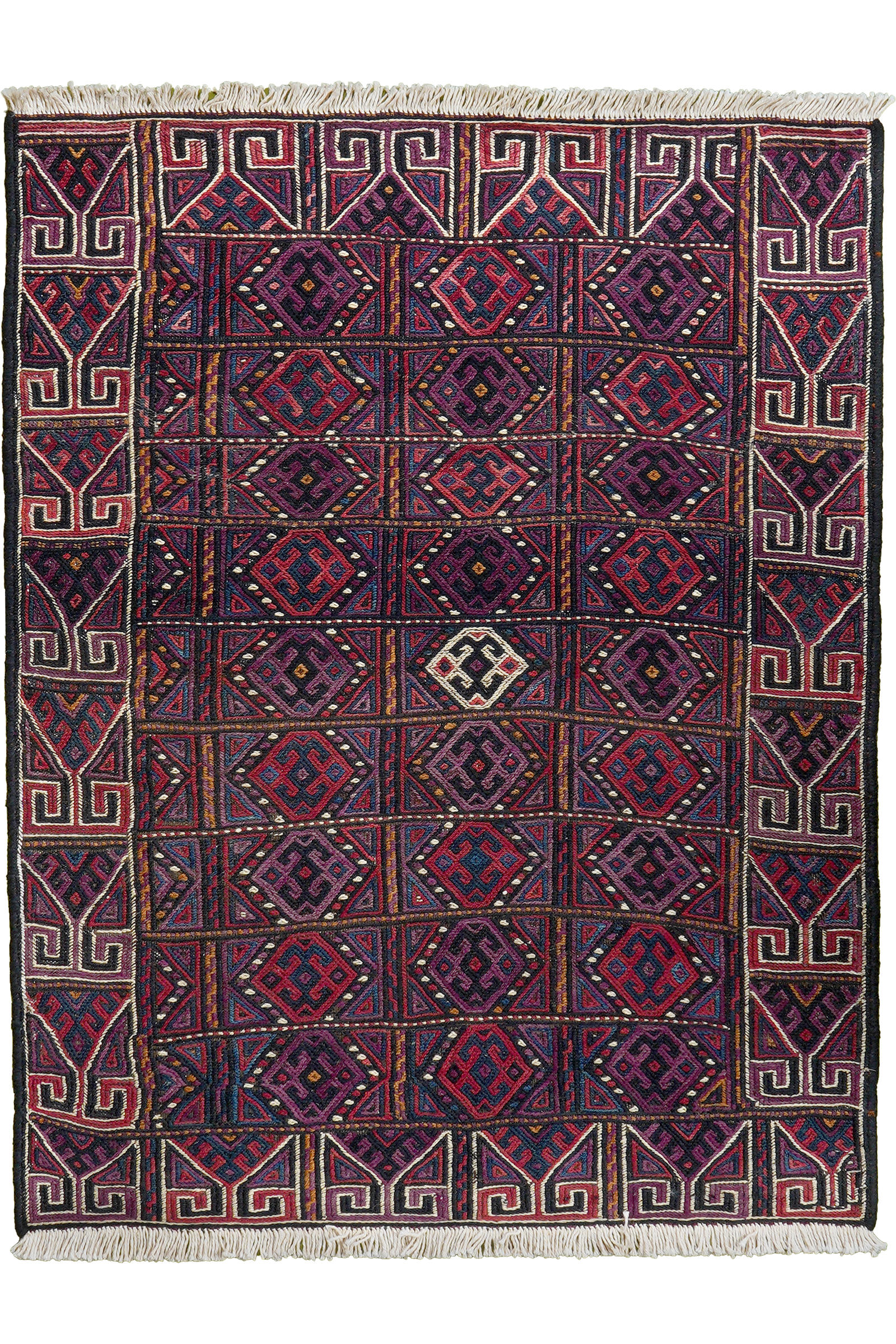 TEPPICH Sumak Shahsavan Mehrfarbig 93/72 cm Schurwolle - Multicolor, Textil (72/93cm) - Looma