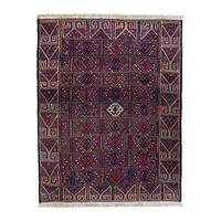 TEPPICH Sumak Shahsavan Mehrfarbig 93/72 cm Schurwolle - Multicolor, Textil (72/93cm) - Looma
