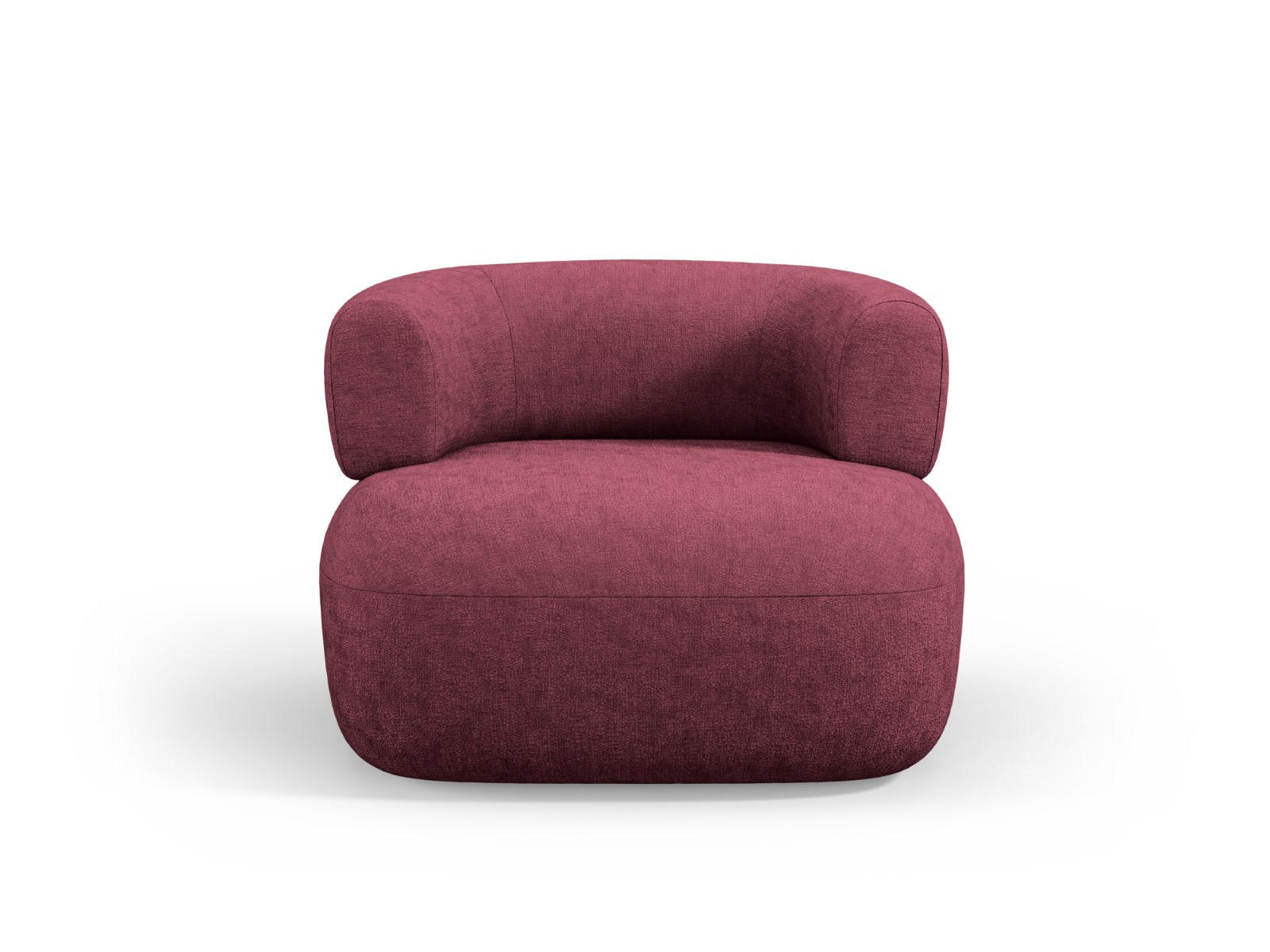 SESSEL Jenny aus Chenille-Stoff karmesinrot - Rot, Textil (88/73/90cm) - Micadoni