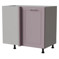 ECKVERBINDUNGSSCHRANK Bari D13U/90 Grau / RAL 4009 pastellviolett 90 / 50 / 82cm - Violett/Grau, Holz/Holzwerkstoff (90/82/50cm) - Feldmann-Wohnen