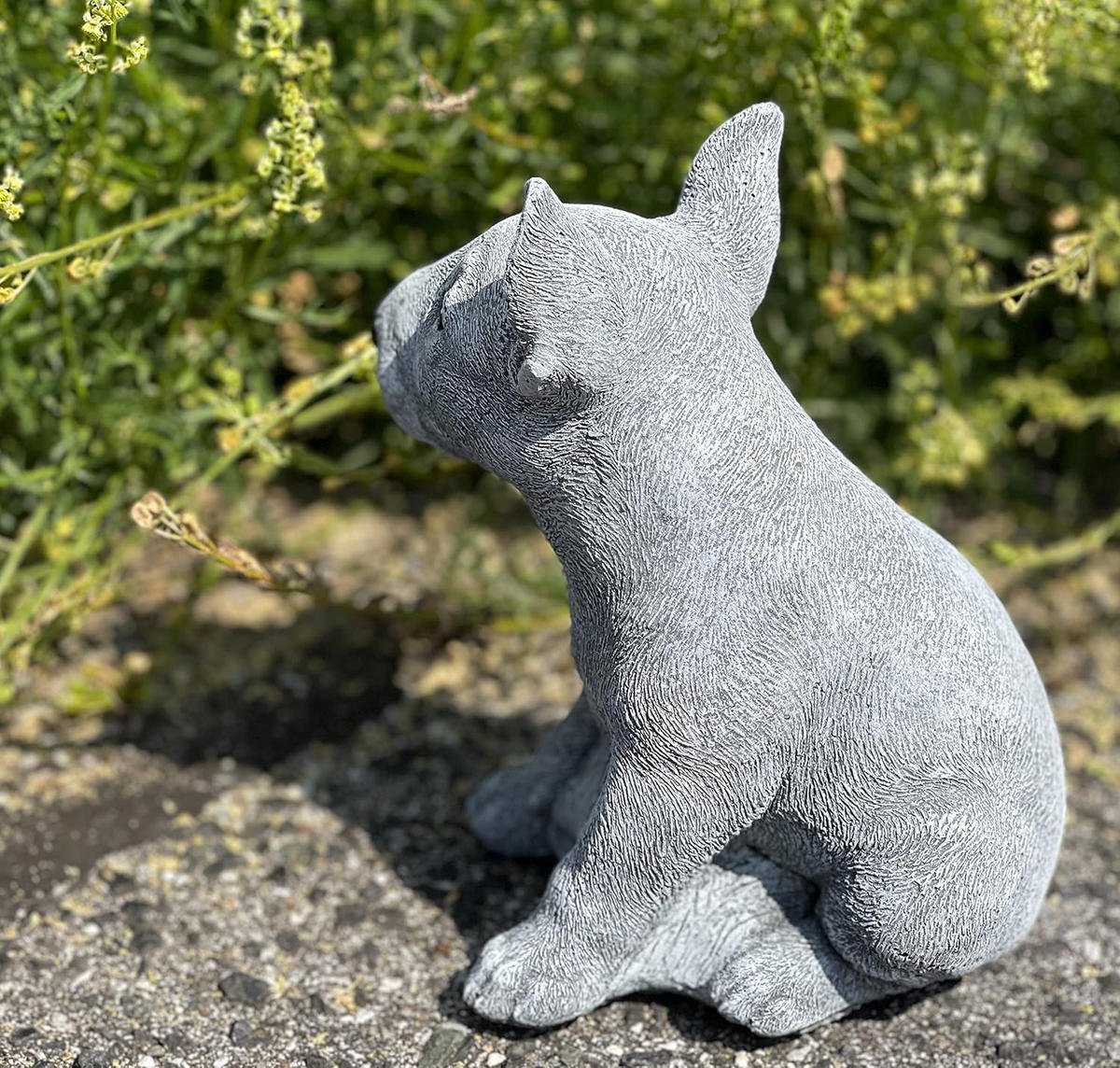 STEINFIGUR Bullterrier, frostfest, massiver Steinguss - Grau, Stein (11/18/15cm) - stoneandstyle
