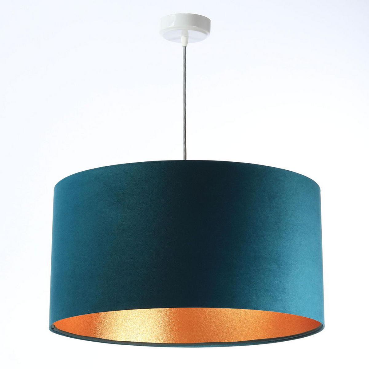 HÄNGELEUCHTE Gold 50/25 cm - Türkis/Goldfarben, Kunststoff (50/0.8/25cm) - ONZENO