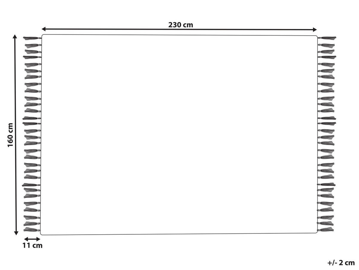 TEPPICH geflochten Fener 230/160 cm - Multicolor, Naturmaterialen (160/230cm) - Beliani