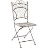 GARTENKLAPPSTUHL Metall Bronze - Bronzefarben, Metall (42/94/40cm) - CLP