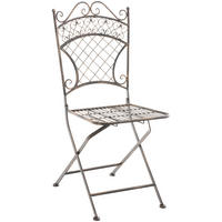 GARTENKLAPPSTUHL Metall Bronze - Bronzefarben, Metall (42/94/40cm) - CLP