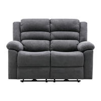 RELAXSOFA - 2 Personen - stoff - grau Burolo - Grau, Textil (144/103/95cm) - Vente-Unique