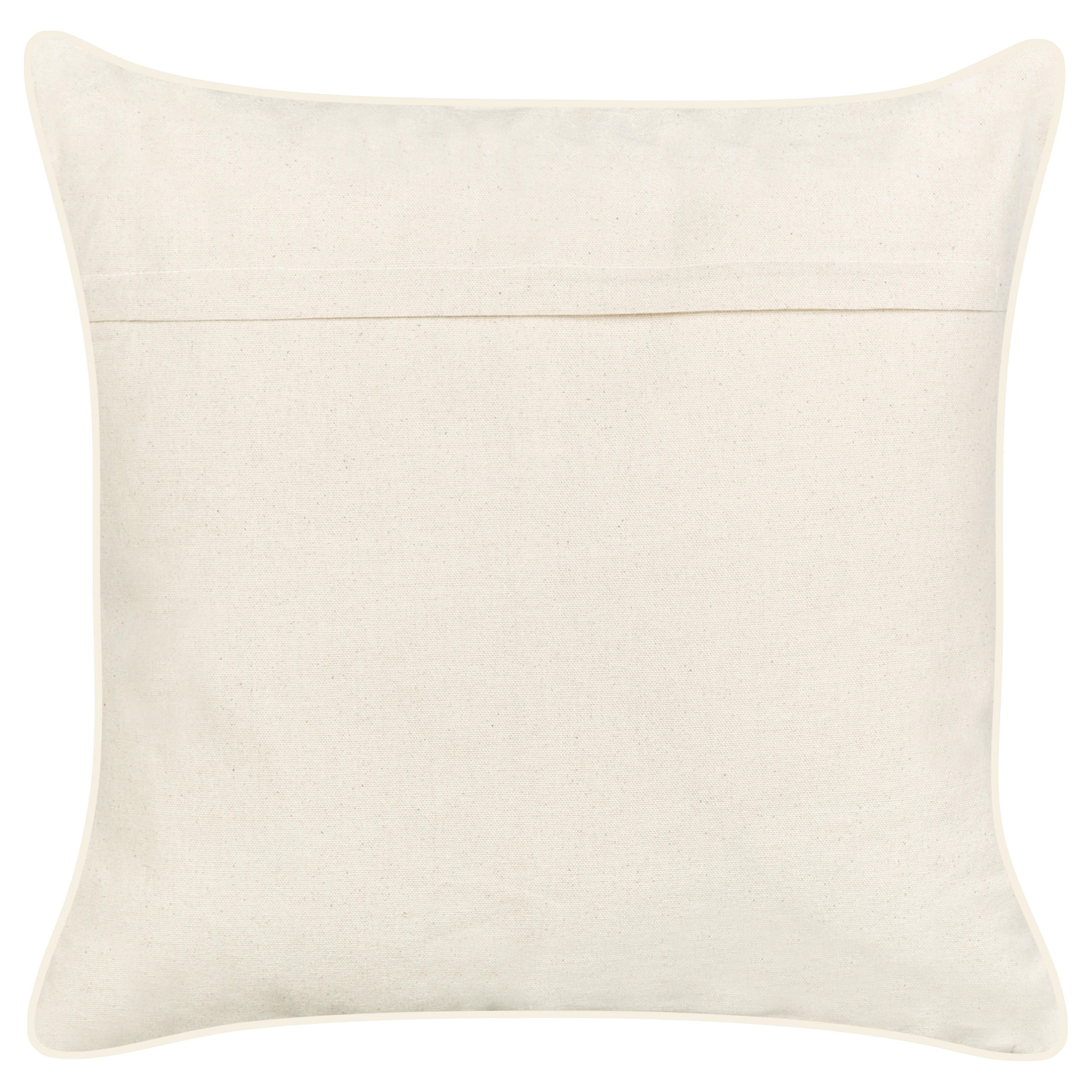 DEKOKISSEN Beige 45/45 cm Algae - Blau/Beige, Textil (45/45/10cm) - Beliani
