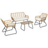 GARTENMÖBEL Tiga Creme 4 Plätze - Beige, Kunststoff - Happy Garden