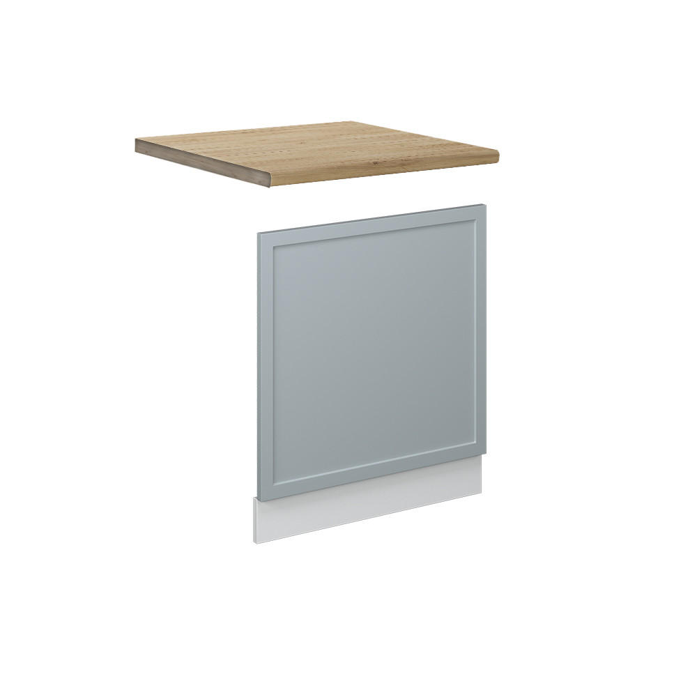 FRONTBLENDE Fame-Line Hellblau-grau 60 cm, AP Eiche - Blaugrau/Weiß, Holzwerkstoff (60/67.4/1.6cm) - Vicco