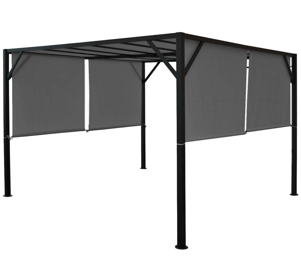 PERGOLA Baia 212x300x300cm Grau - Grau, Metall (300/212/300cm) - BERLINLODGE