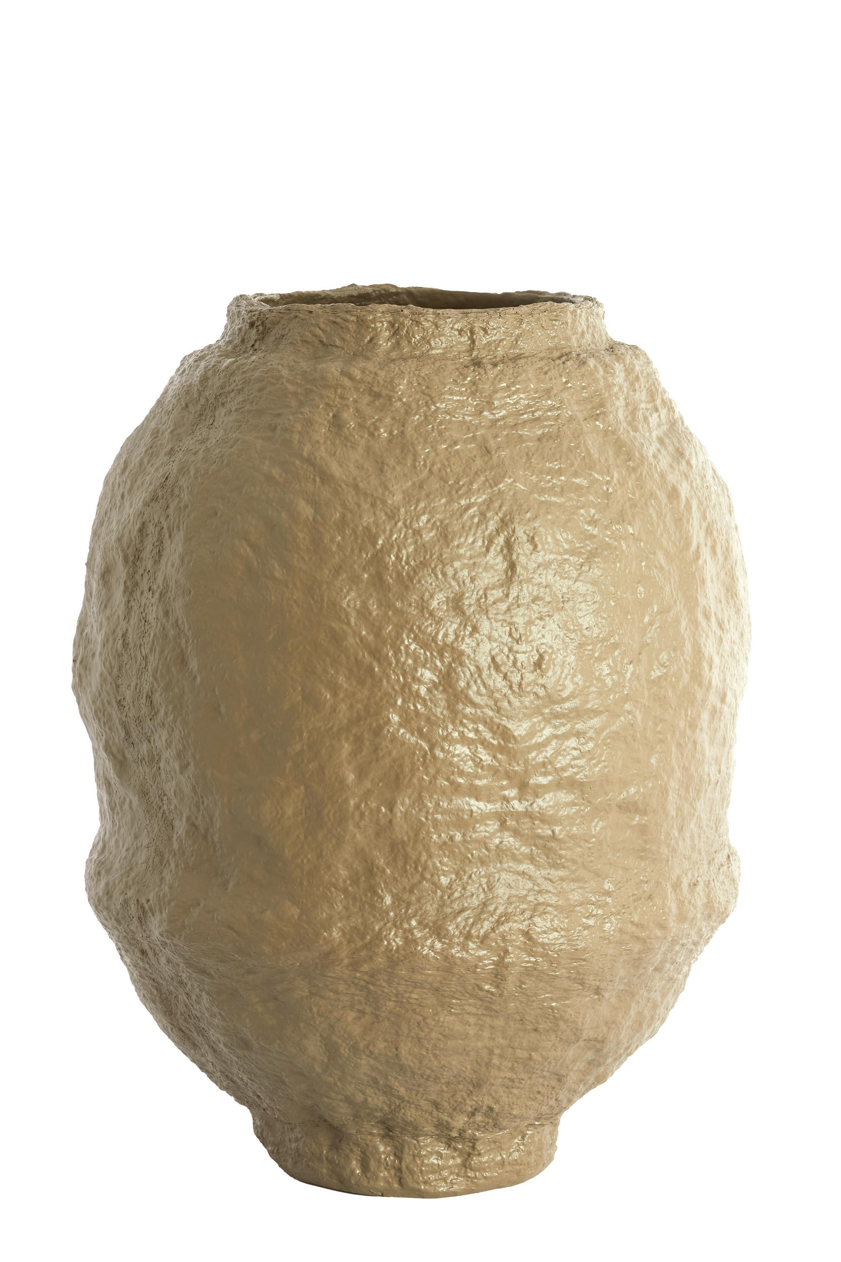 VAZE Leano Braun 45/45/60 cm - Braun, Kunststoff (60cm) - Light & Living