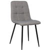 ESSZIMMERSTUHL Till Stoff, Gestell Metall matt Schwarz Grau - Schwarz/Grau, Textil/Metall (45/88/52cm) - TPFLiving